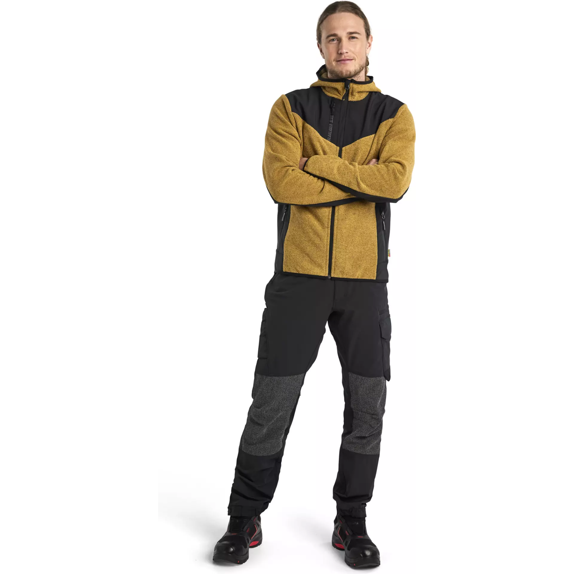 Blåkläder 594025363799, Softshell Knitted Jacket, Honey Gold/Black, image 5
