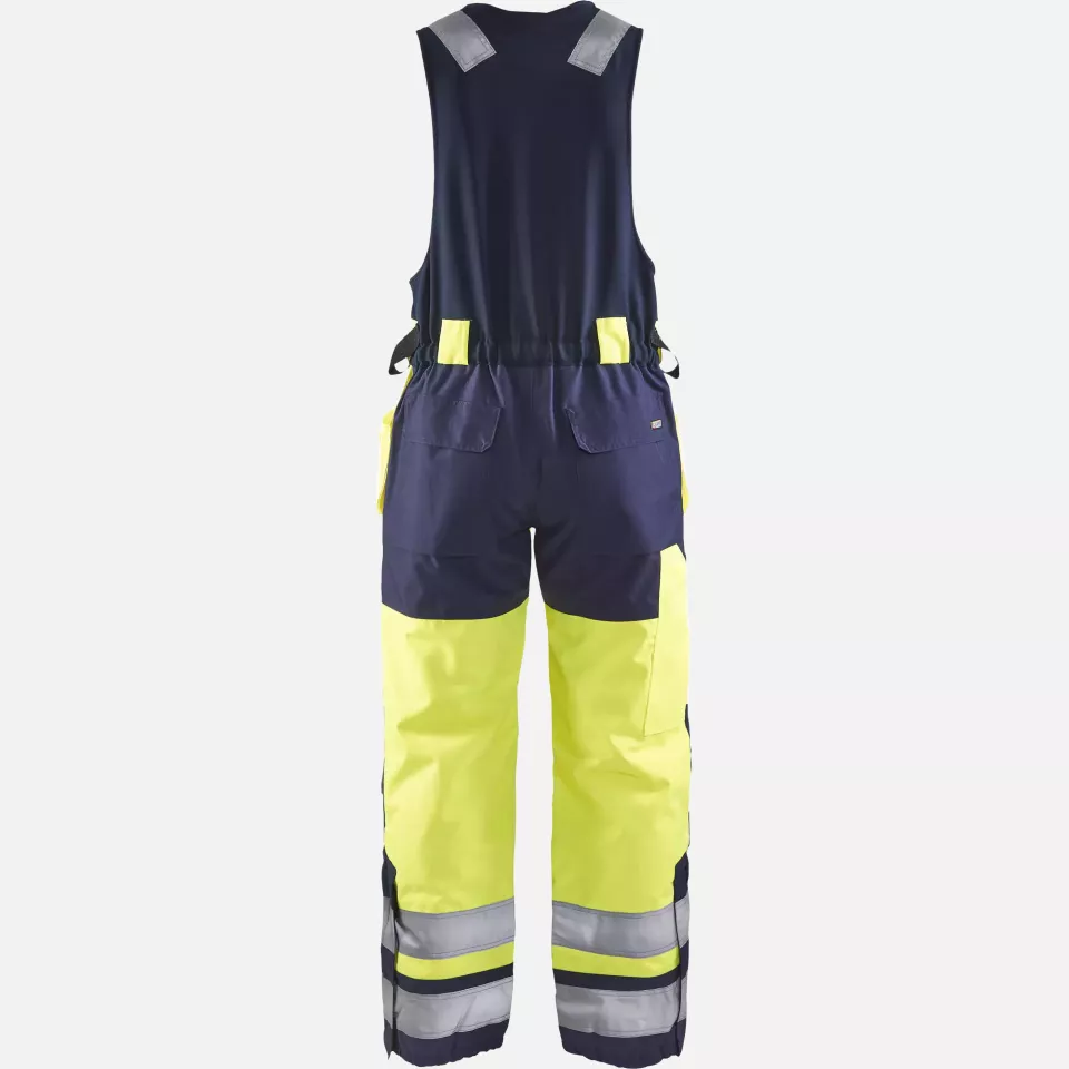 Blaklader 850419773389, High Vis Sleeveless Coverall, Yellow/Navy Blue, image 4, gallery thumbnail