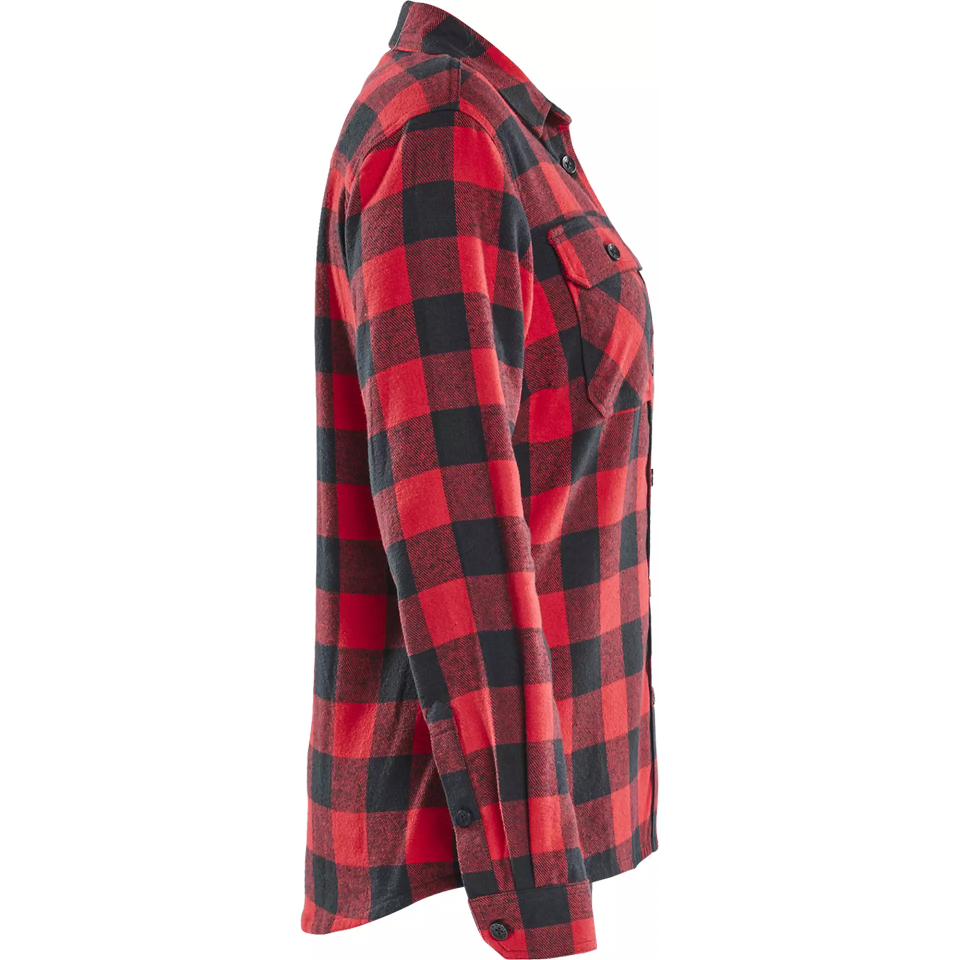 Blaklader 321811685699, Women's Flannel Shirt, Red/Black, image 2