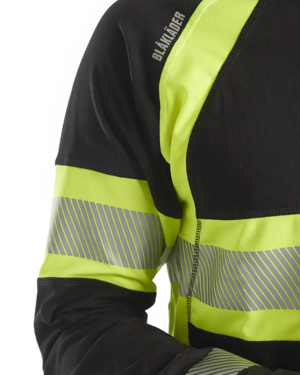 Blaklader 351010309933, Long Sleeve High Vis Shirt, Black/Yellow, image 6, gallery thumbnail