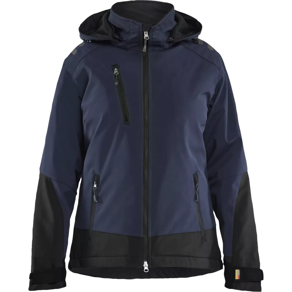 Blaklader 475125138699, Ladies Softshell Winter Jacket Lightly Lined, Dark Navy/Black