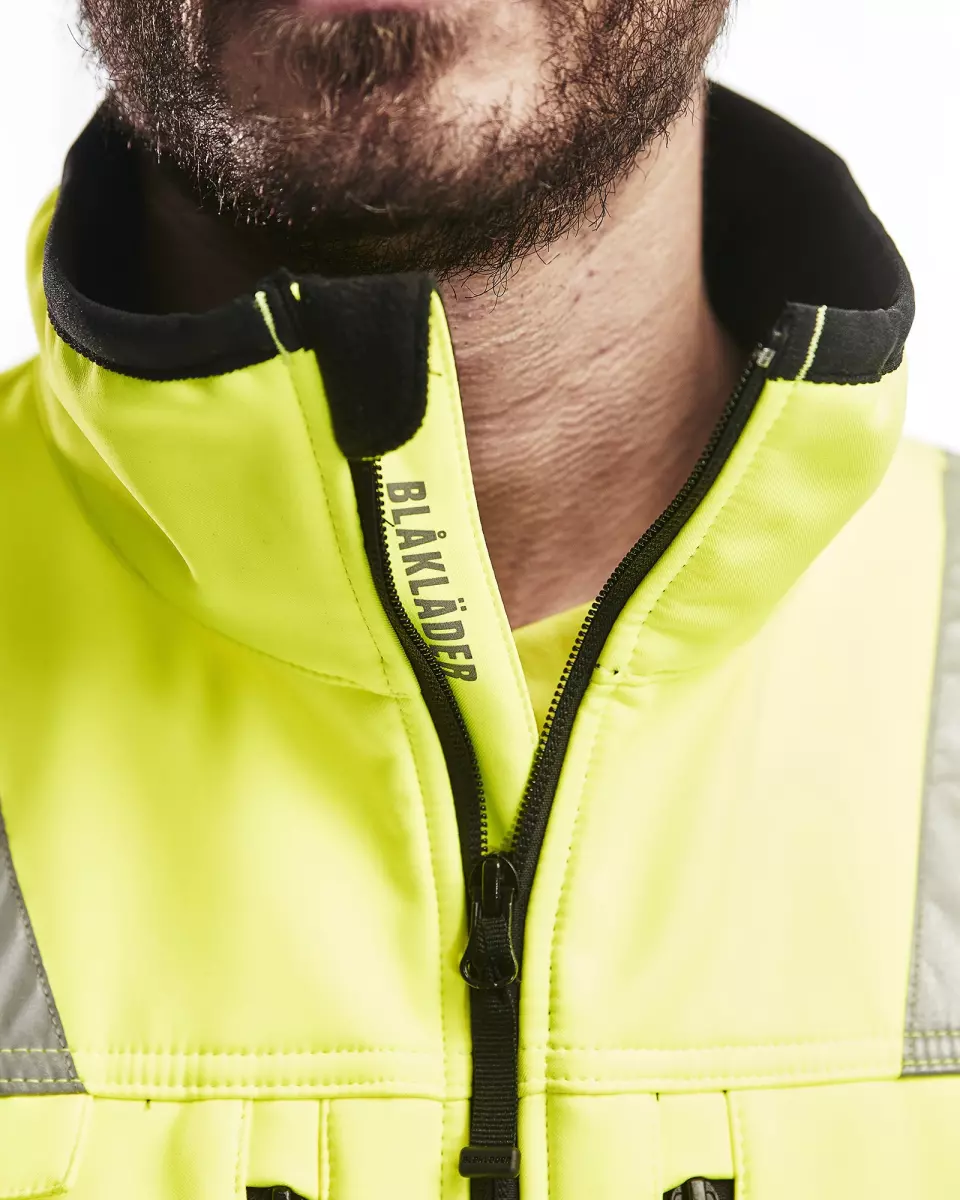 Blåkläder 304925173300, High Vis Softshell Vest, Yellow, image 6, gallery thumbnail