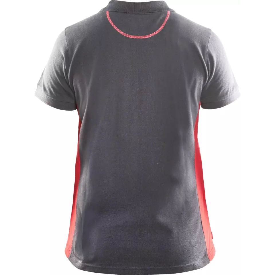 Blåkläder 339010509456, Women's Polo Shirt, Grey/Red, image 4, gallery thumbnail