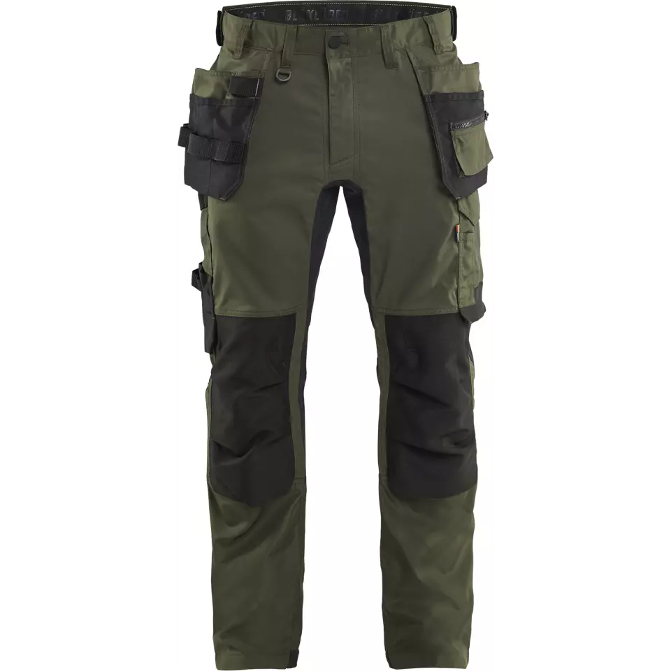 Blåkläder 175018324298, Stretch Craftsman Work Trousers, Forest Green/Black, image 1, gallery thumbnail
