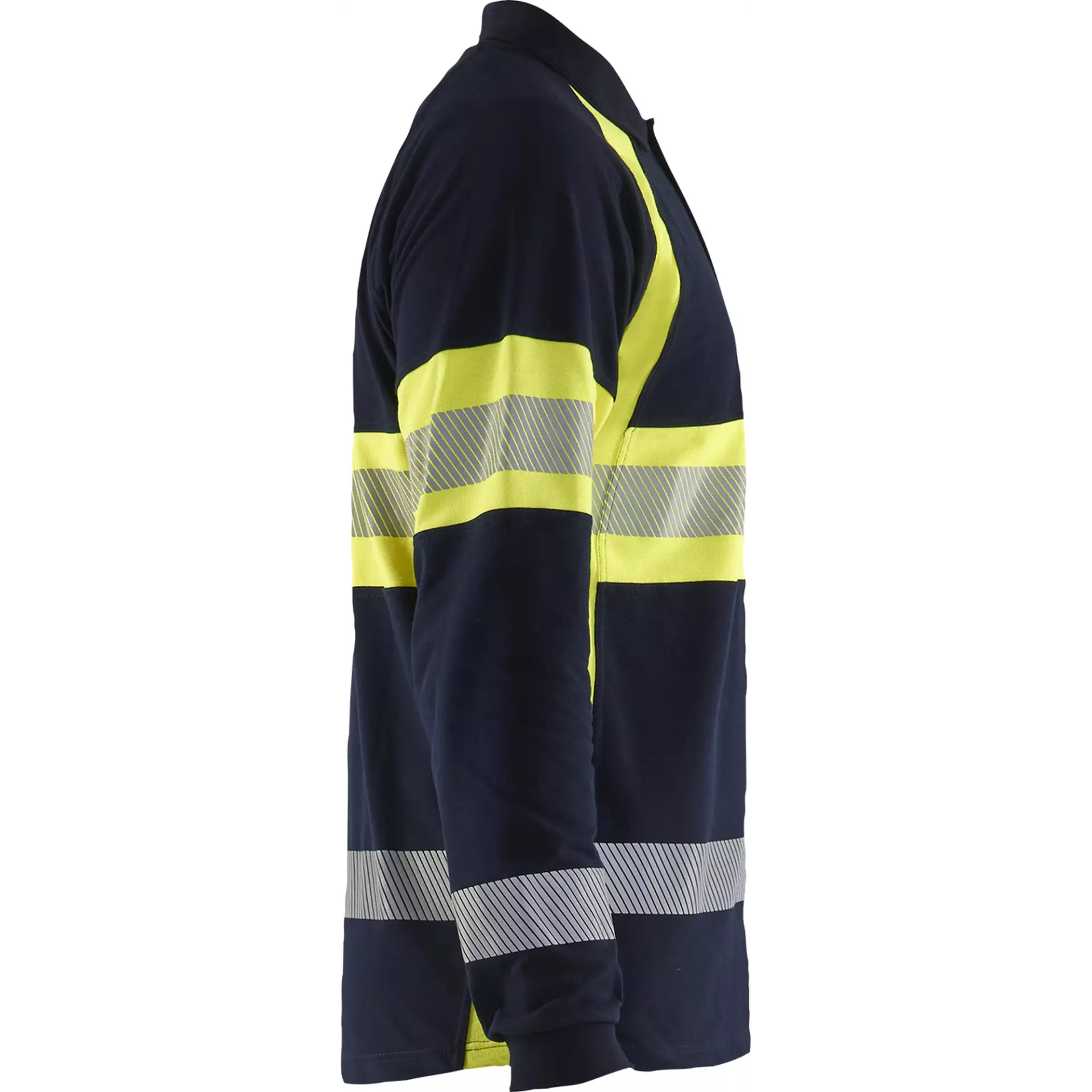 Blaklader 343817418933, Long Sleeve Polo Shirt Multinorm, Navy Blue/ Yellow, image 2
