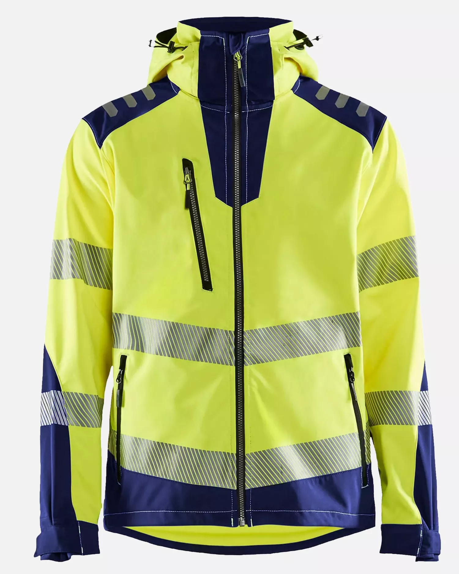 Blaklader 449125133389, High Vis Softshell Jacket, Yellow/Navy Blue, image 2