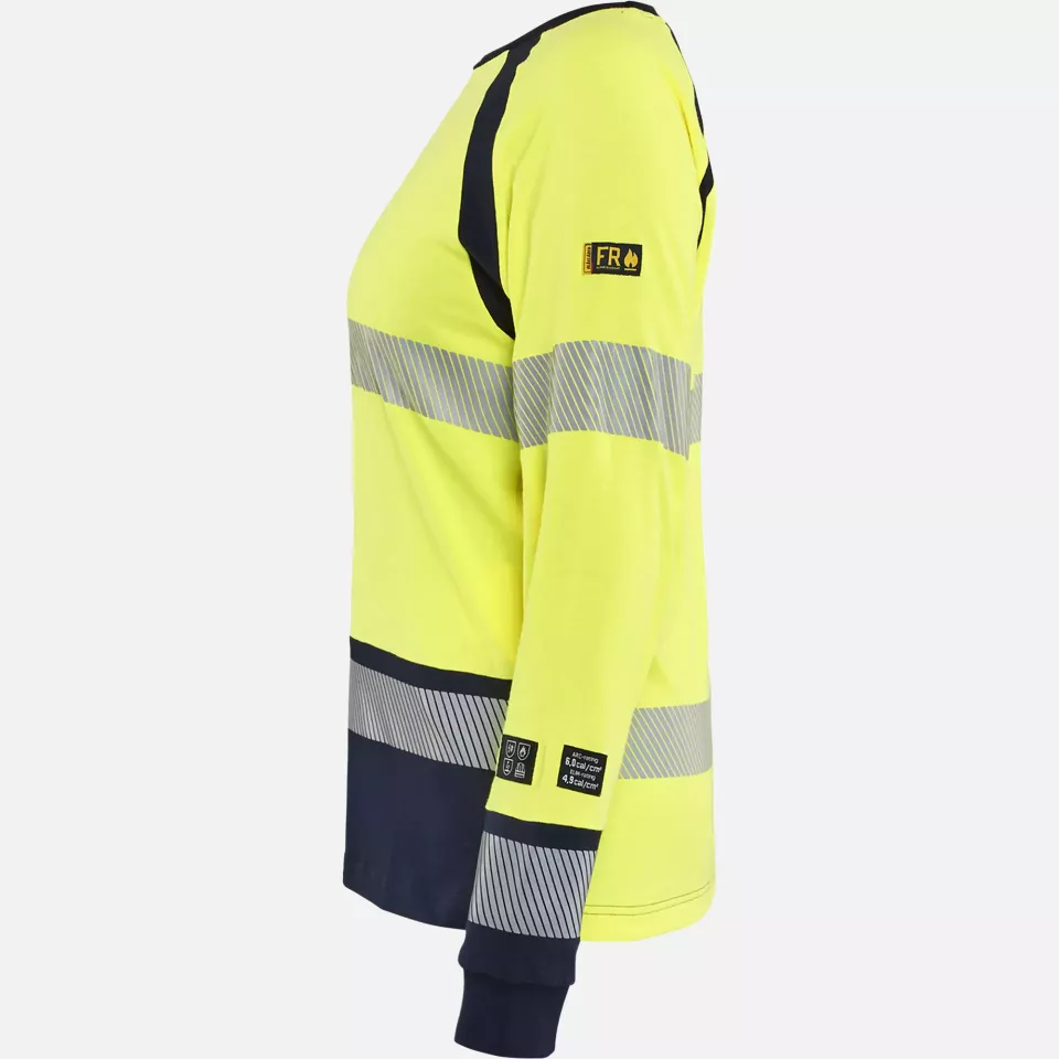 Blaklader 343717373389, Damen Multinorm Langarm Shirt, Gelb/Marineblau, image 3, gallery thumbnail