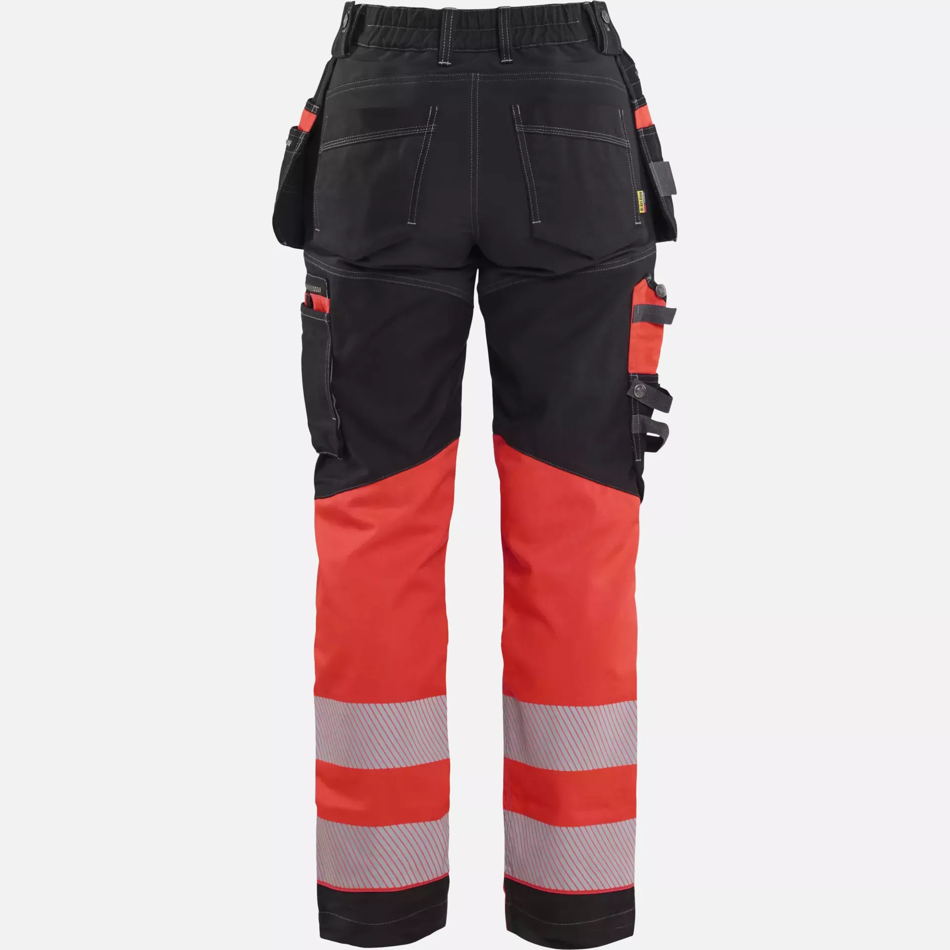 Blaklader 719613709955, High Vis Ladies Stretch Work Trousers, Black/High Vis Red, image 3