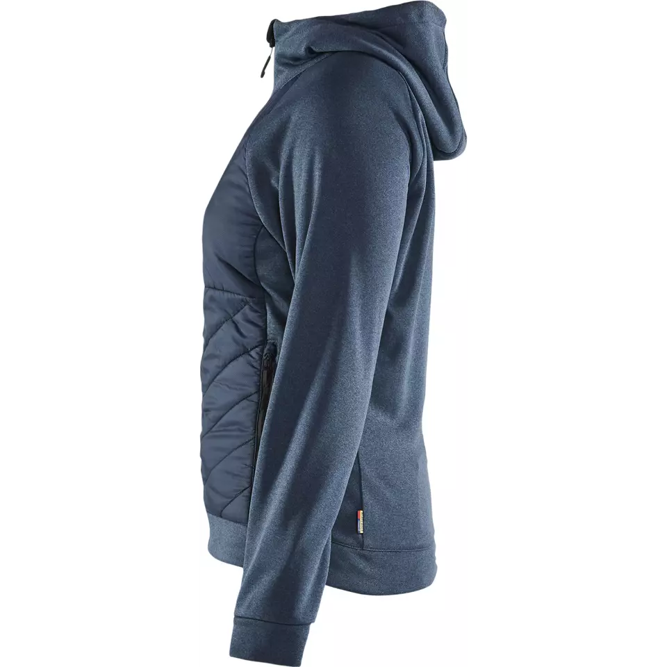 Blåkläder 346425338286, Women's Hybrid Sweatshirt, Dove Blue/Dark Navy, image 3, gallery thumbnail