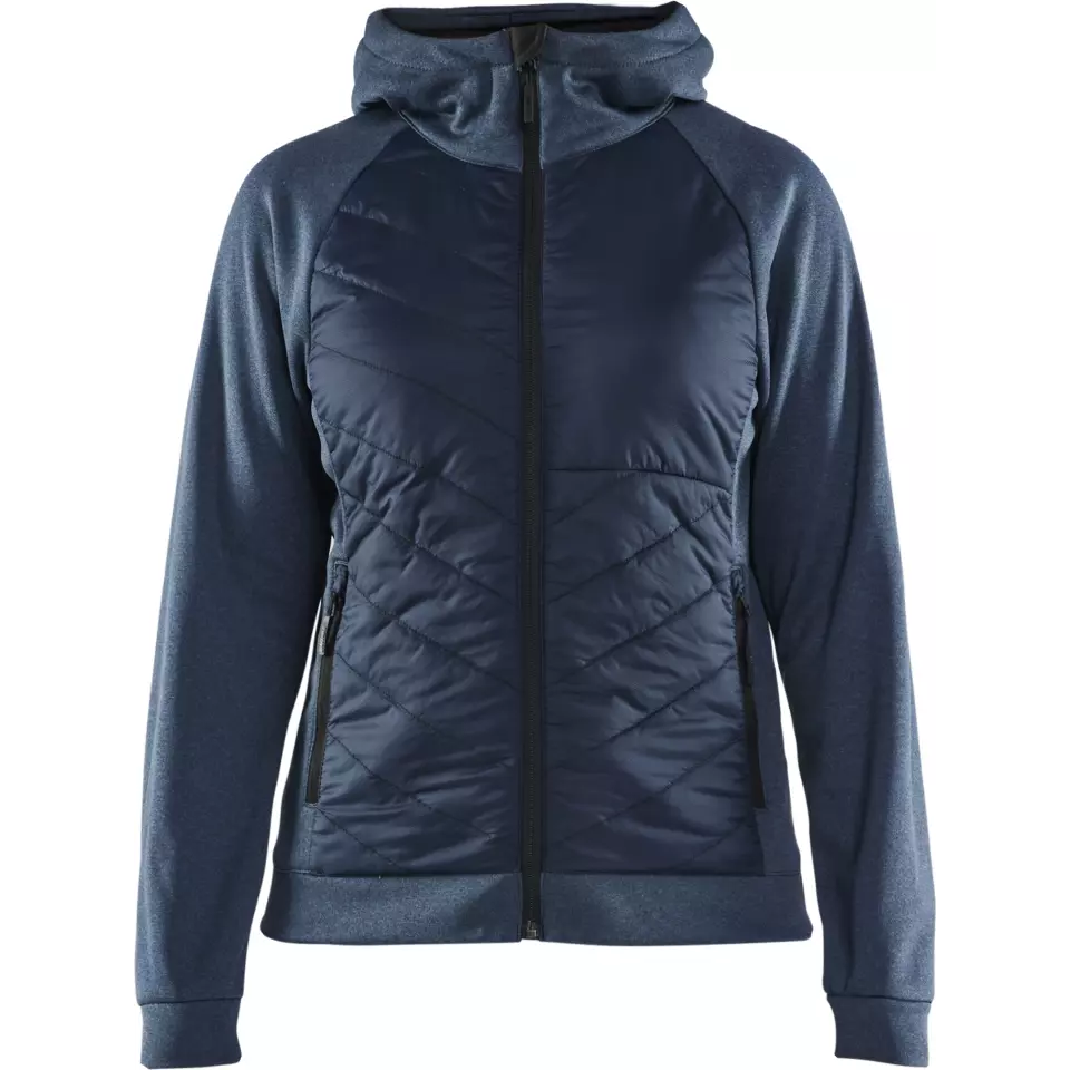 Blåkläder 346425338286, Women's Hybrid Sweatshirt, Dove Blue/Dark Navy, image 1, gallery thumbnail