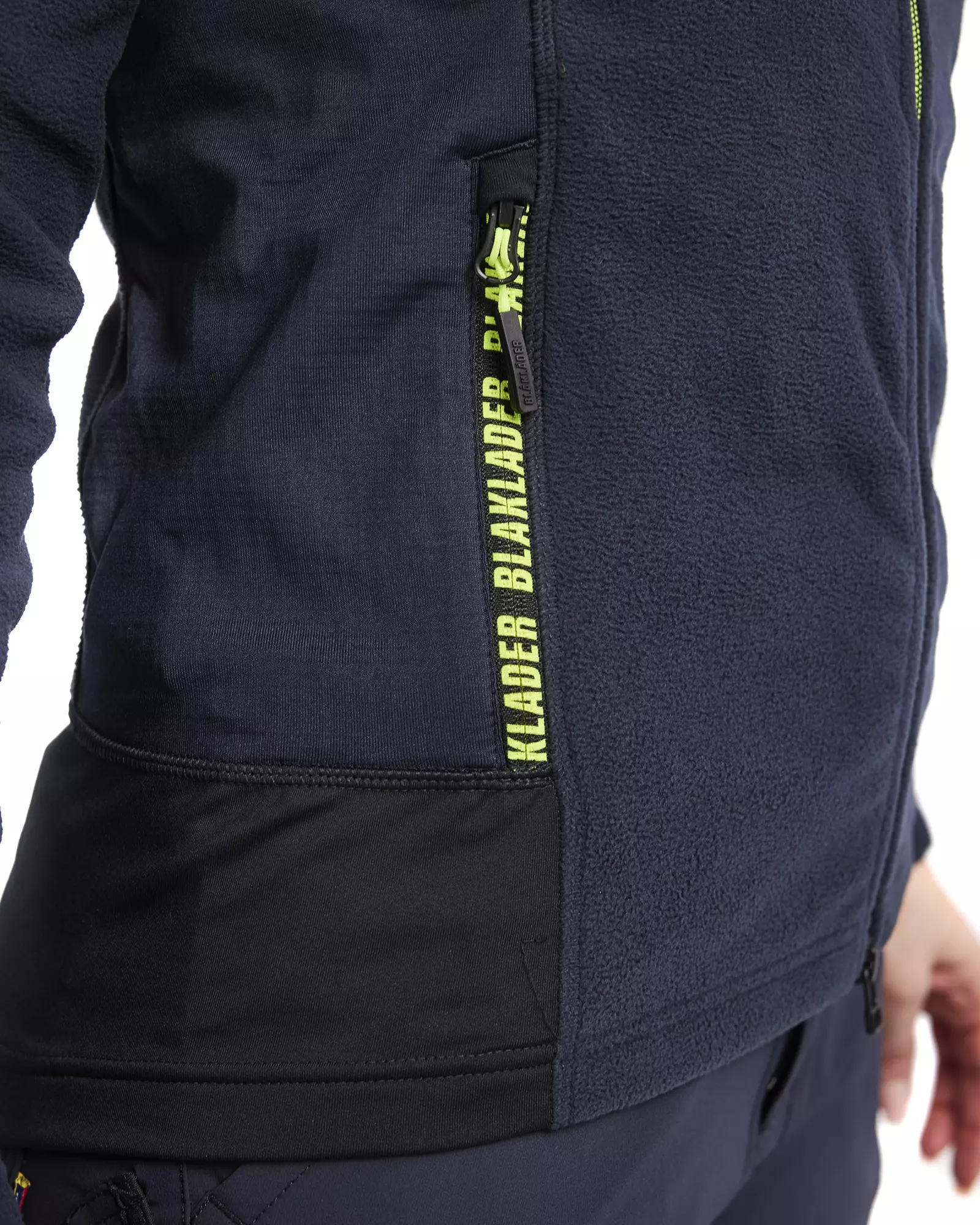 Blaklader 476610108633, Damen Microfleece-Jacke, Dunkel Marineblau/Gelb, image 6