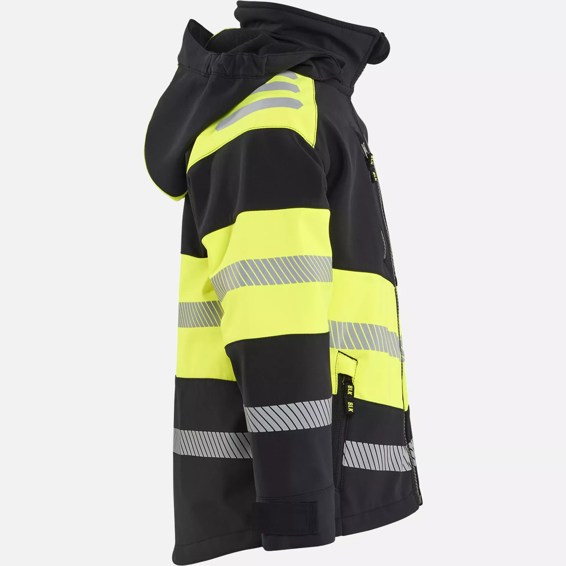 Blaklader 521125139933, Kids Softshell Jacket, Black/High Vis Yellow, image 2