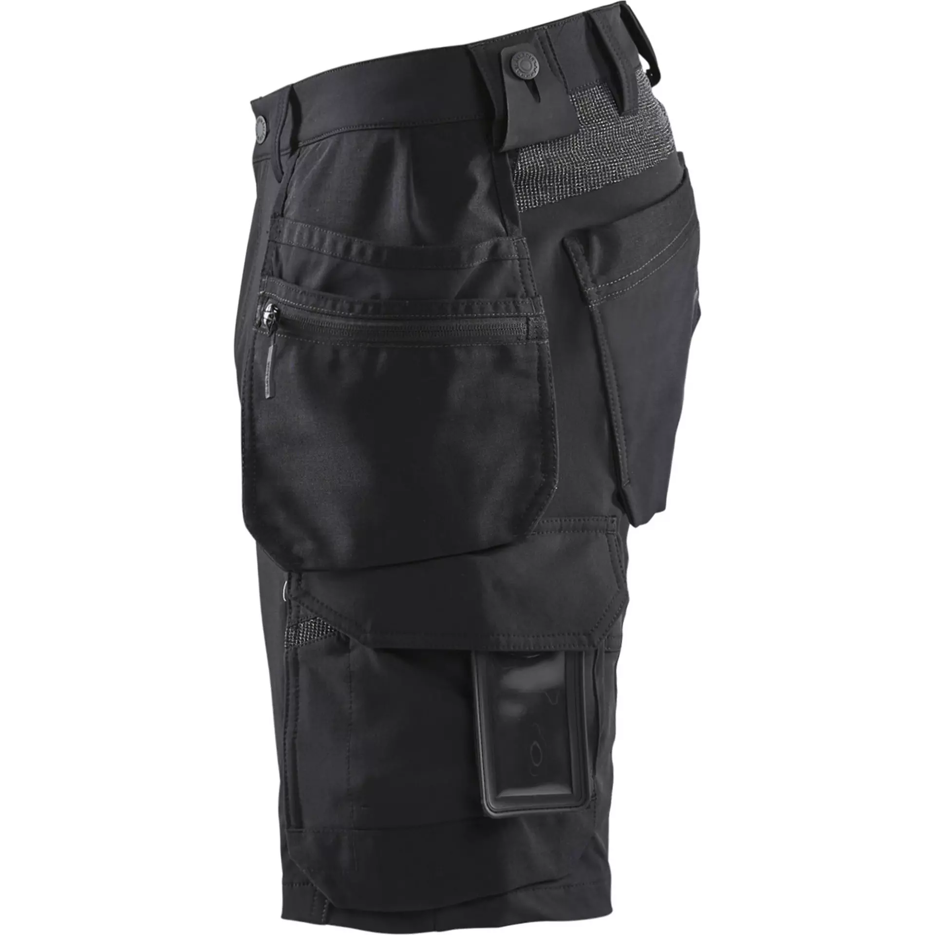 Blåkläder 152016459998, 4-Way Stretch Craftsmen Shorts, Black/Dark Grey, image 3