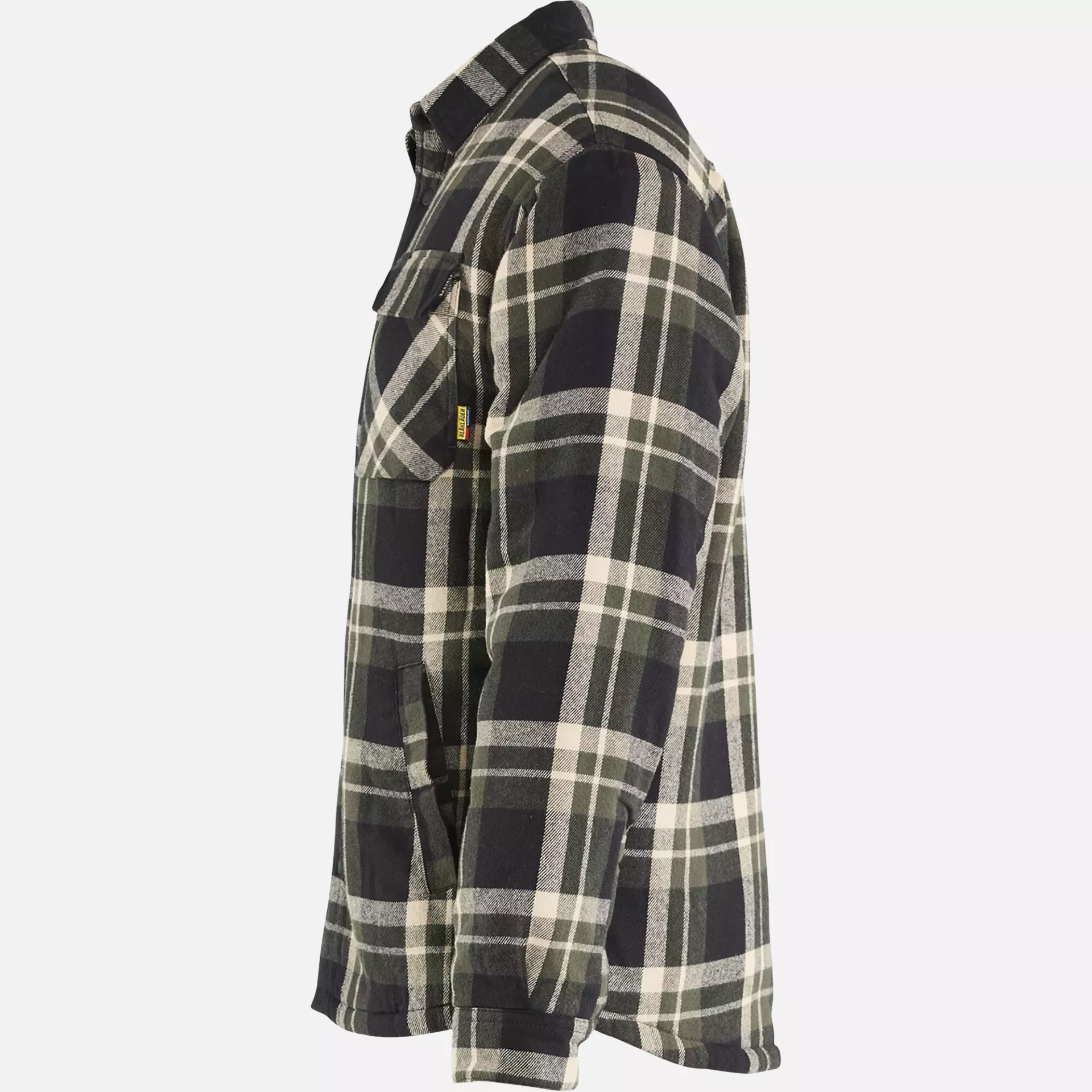 Blaklader 470411684298, Pile Lined Flannel Shirt, Forest Green/Black, image 3