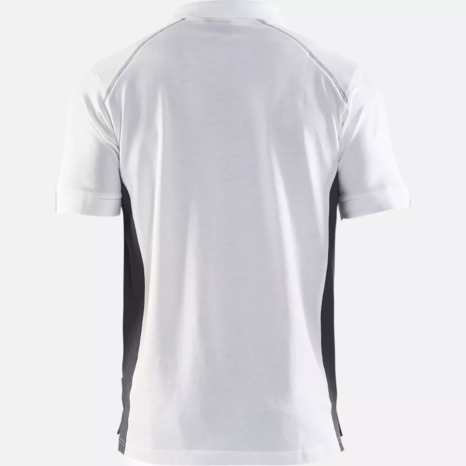 Blaklader 332410501098, Polo Shirt, White/Dark Grey, image 4, gallery thumbnail