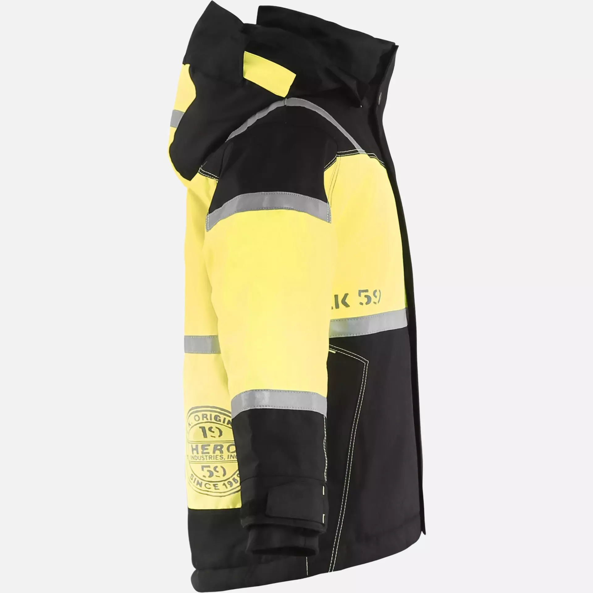 Blaklader 485819779933, Children's Winter Jacket, Black/Yellow, image 2