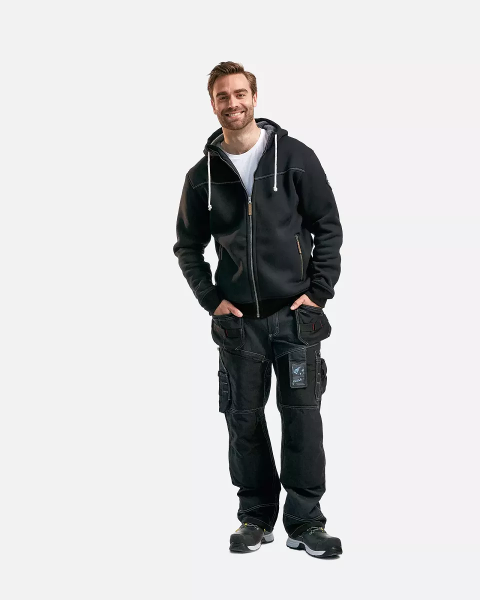 Blaklader 493325149900, Pile Lined Hooded Sweatshirt, Black, image 5, gallery thumbnail