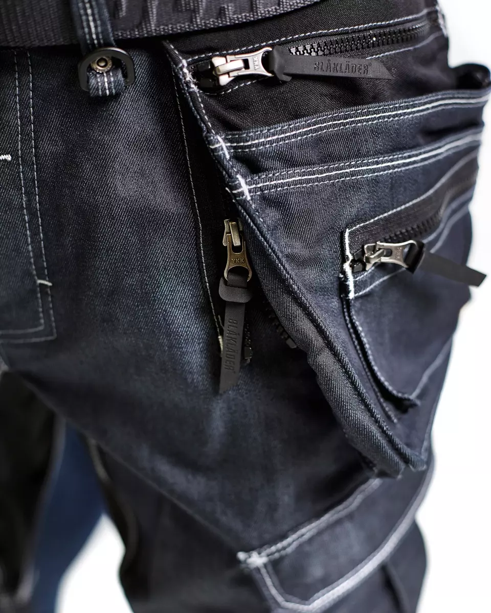 Blåkläder 199011418999, X1900 Stretch Craftsman Work Trousers, Navy/Black, image 9, gallery thumbnail