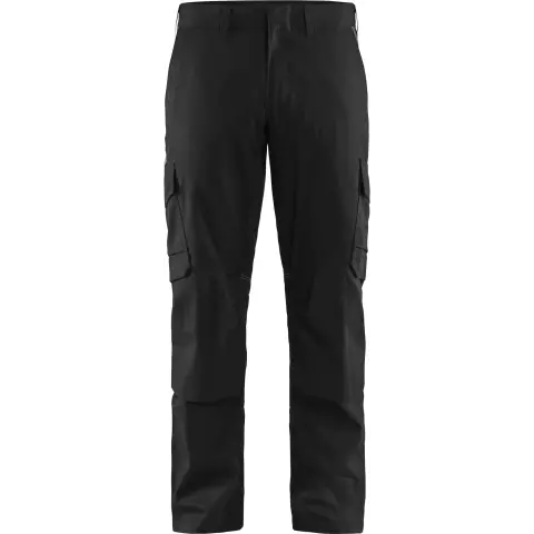 Blaklader Industry Stretch Work Trousers with Knee Pad Pockets, Black/Dark Grey