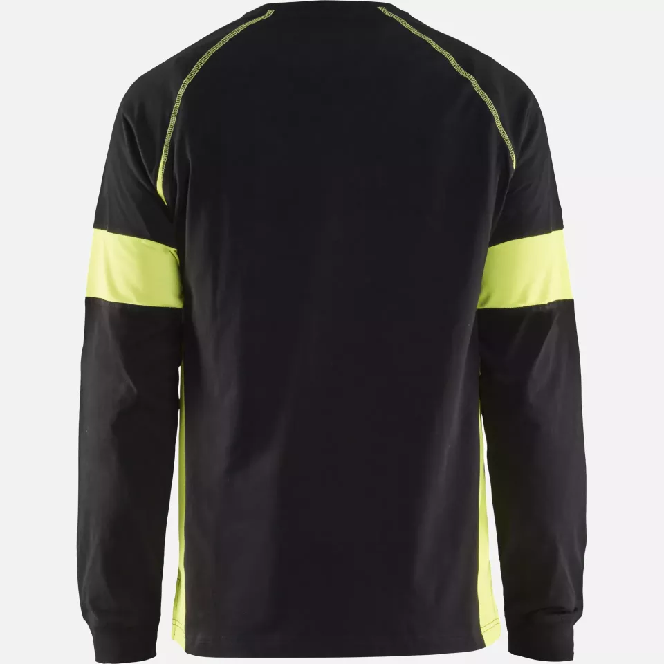 Blaklader 352010309933, Long Sleeve Shirt, Black/Yellow, image 4, gallery thumbnail