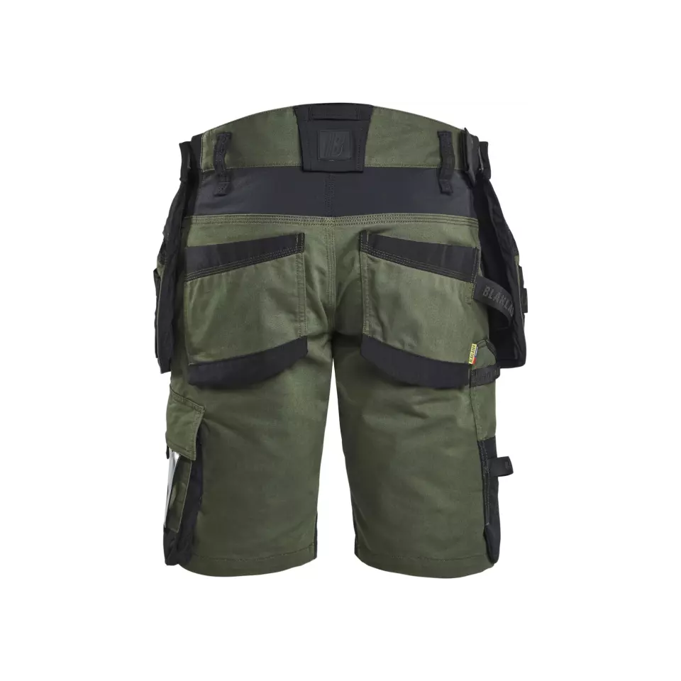 Blåkläder 197211494298, STRIKER Stretch Handwerker Shorts, Waldgrün/Schwarz, image 2, gallery thumbnail