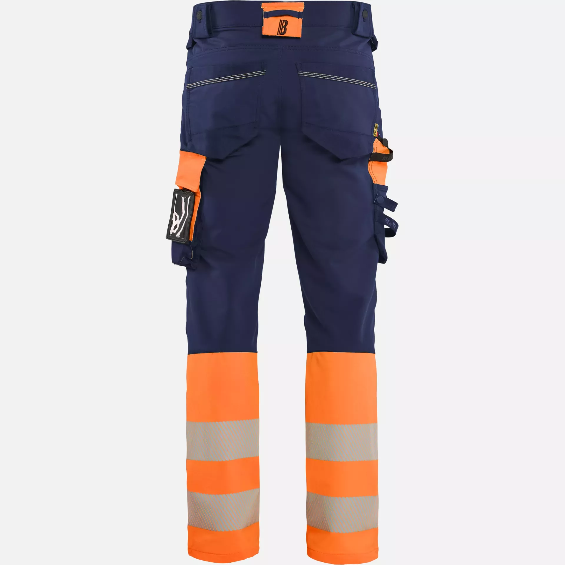 Blaklader 112616488953, Hi-Vis Work Trousers 4-Way Stretch, Navy/Orange, image 4