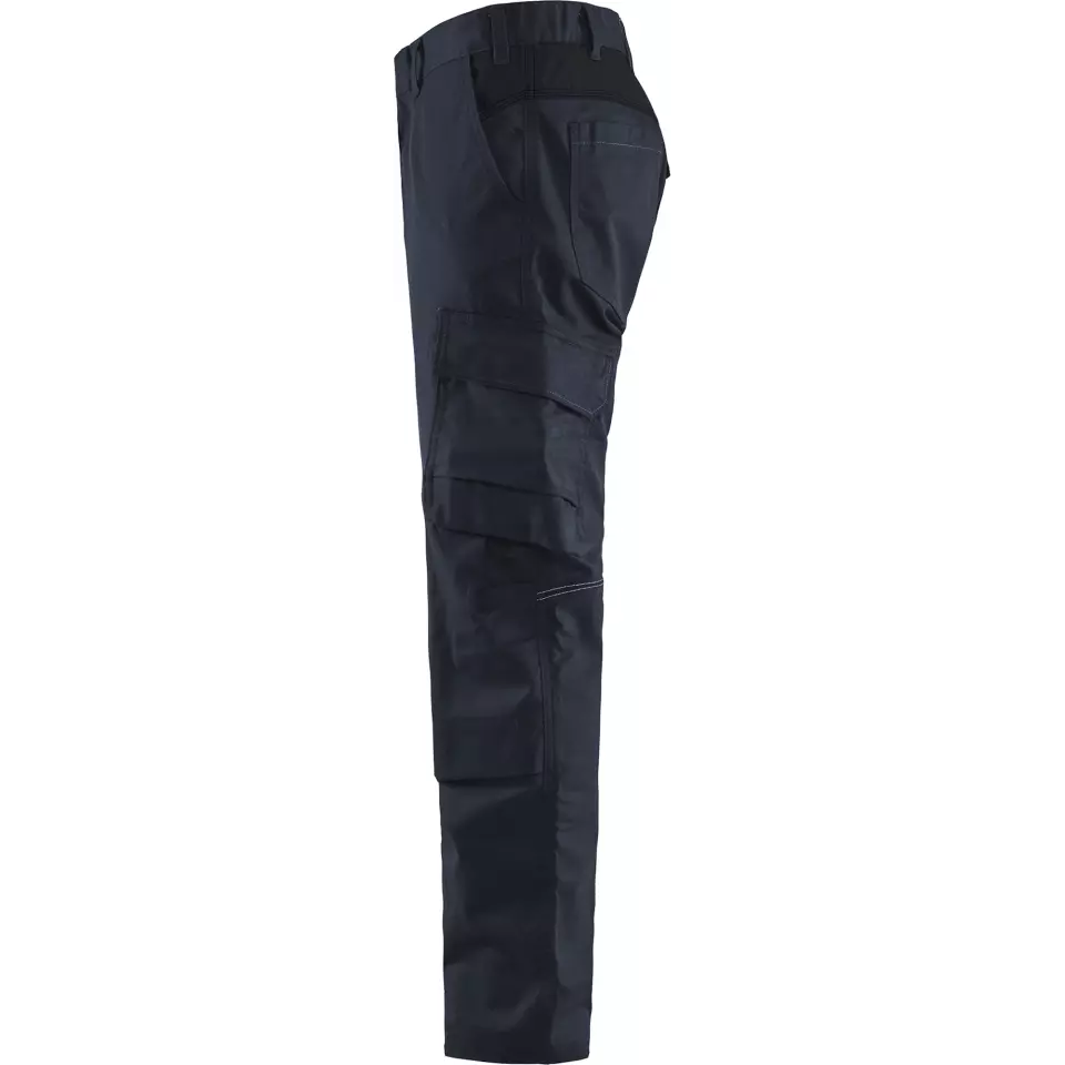 Blaklader 144818328699, Industry Stretch Work Trousers with Knee Pad Pockets, Dark Navy/Black, image 3, gallery thumbnail