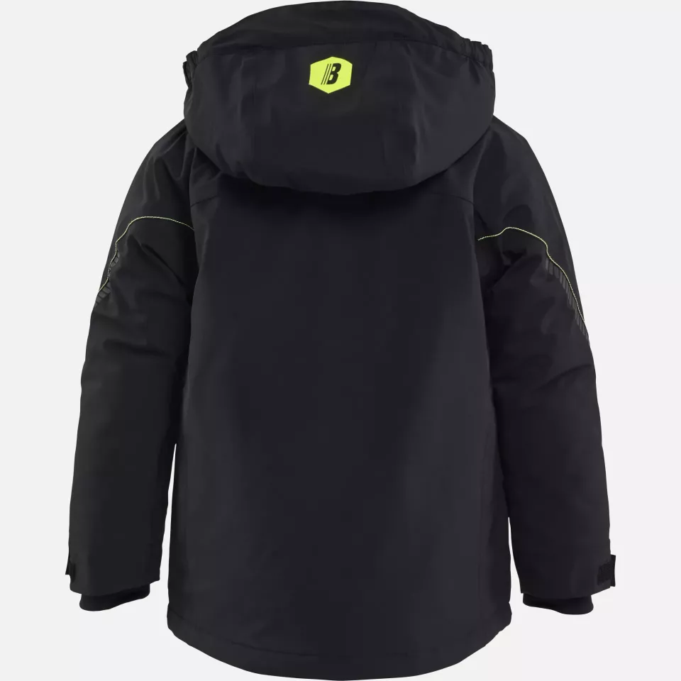 Blaklader 521019179933, Children's Winter Jacket Stretch Lightly Lined, Black/High Vis Yellow, image 4, gallery thumbnail