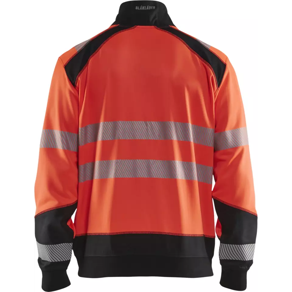 Blåkläder 355825285599, High Vis Reißverschluss Sweatshirt, Rot/Schwarz, image 4, gallery thumbnail