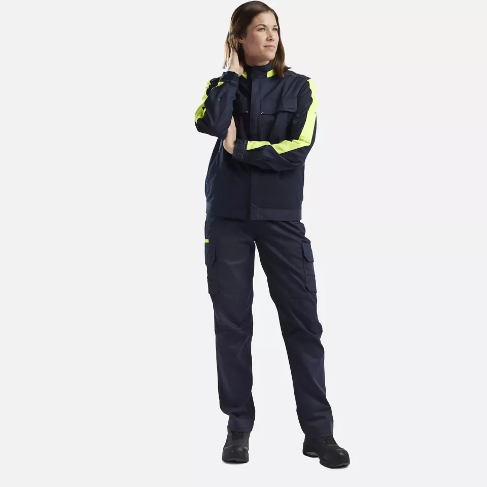 Blaklader 444318328633, Ladies Stretch Industrial Jacket, Dark Navy/Yellow, image 5, gallery thumbnail