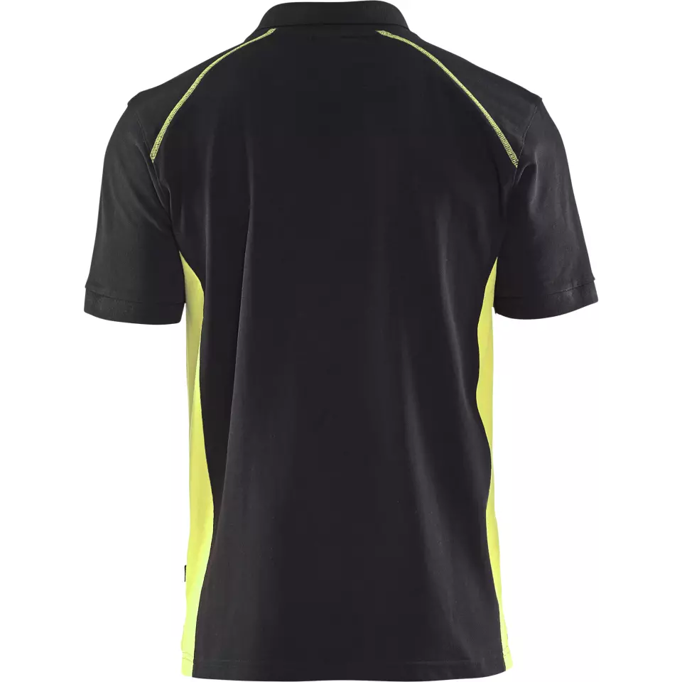 Blaklader 332410509933, Polo Shirt, Black/Yellow, image 4, gallery thumbnail