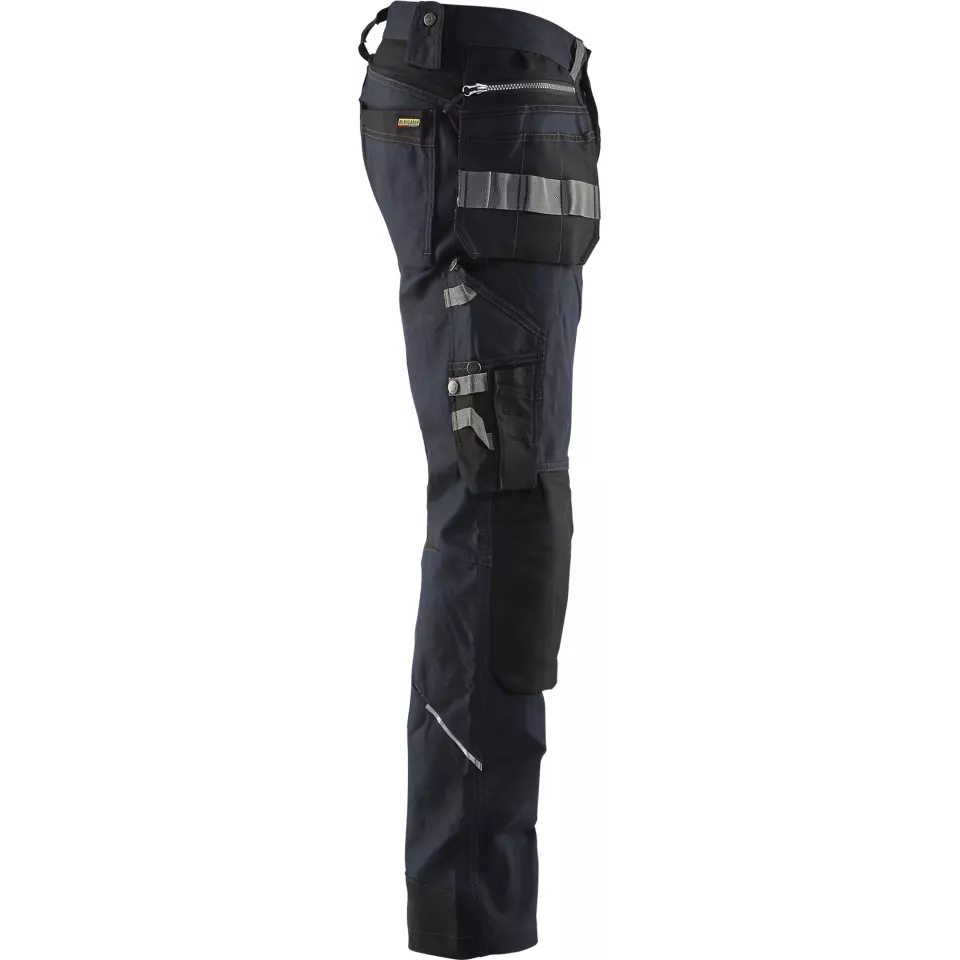 Blåkläder 159013438699, Stretch Craftsman Work Pants, Dark Navy/Black, image 2, gallery thumbnail