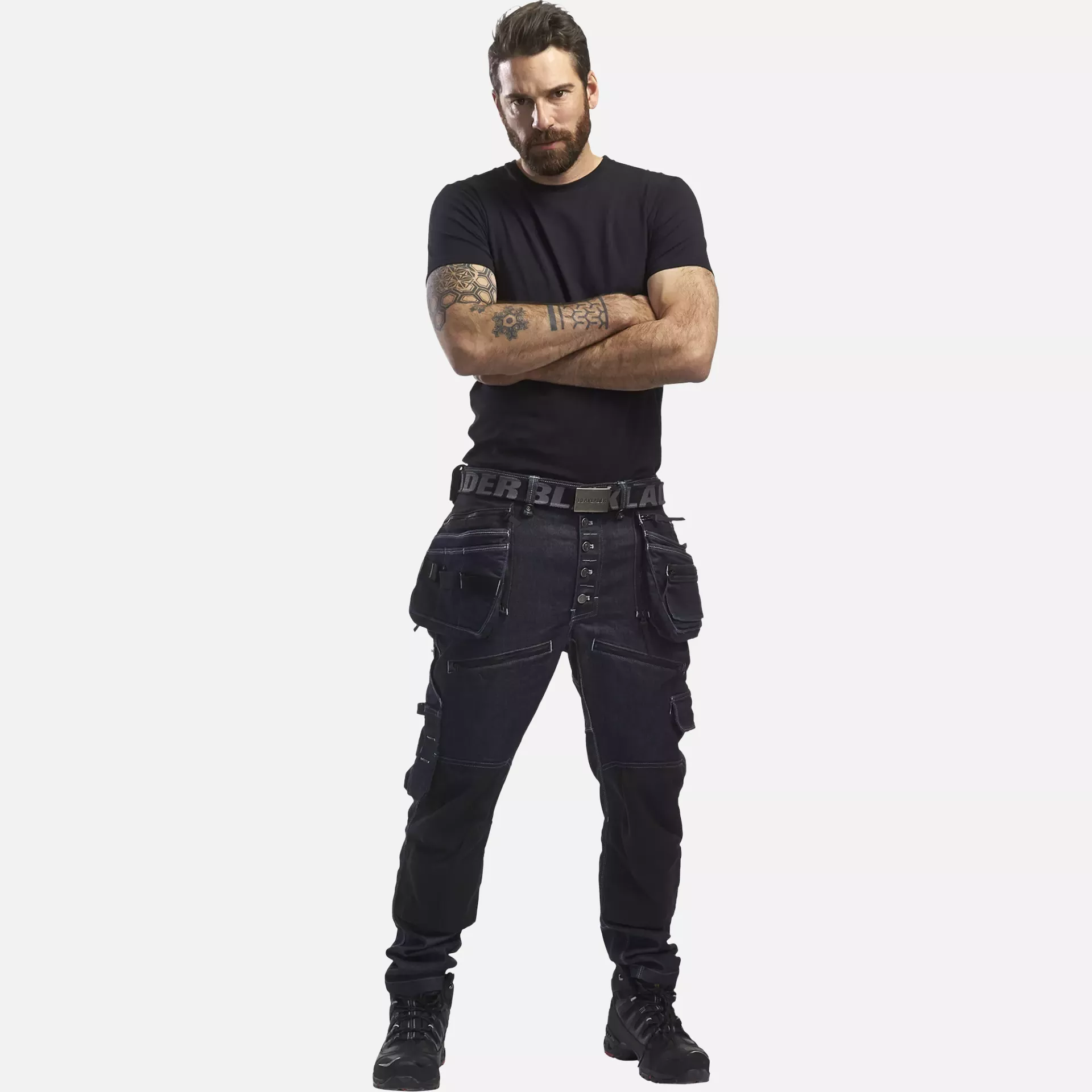 Blaklader 199911418999, X1900 Stretch Craftsman Work Trousers, Navy/Black, image 5