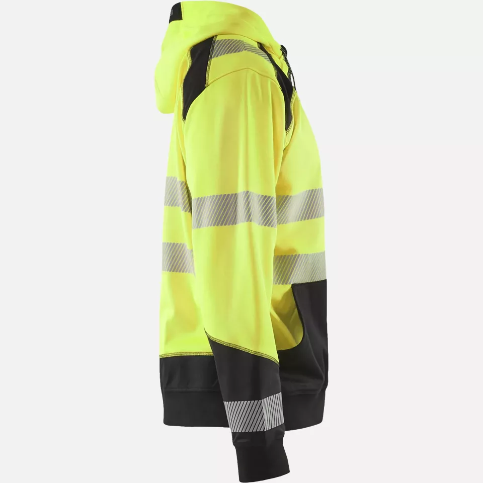 Blaklader 354625283399, High Vis Hooded Sweatshirt, Yellow/Black, image 2, gallery thumbnail