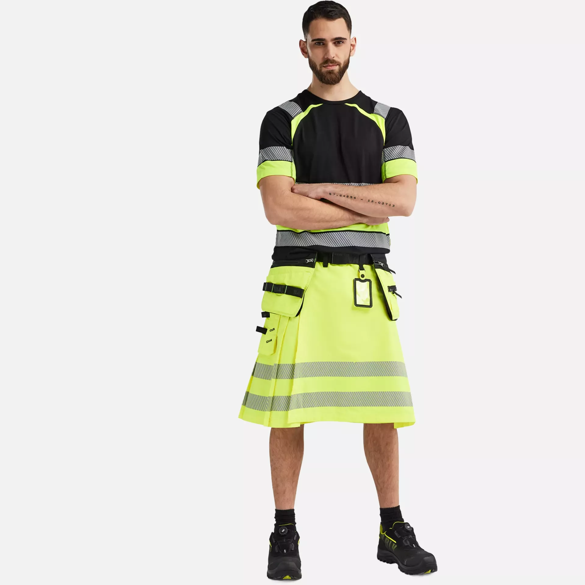 Blaklader 192118313399, High Vis Kilt, Gelb/Schwarz, image 5