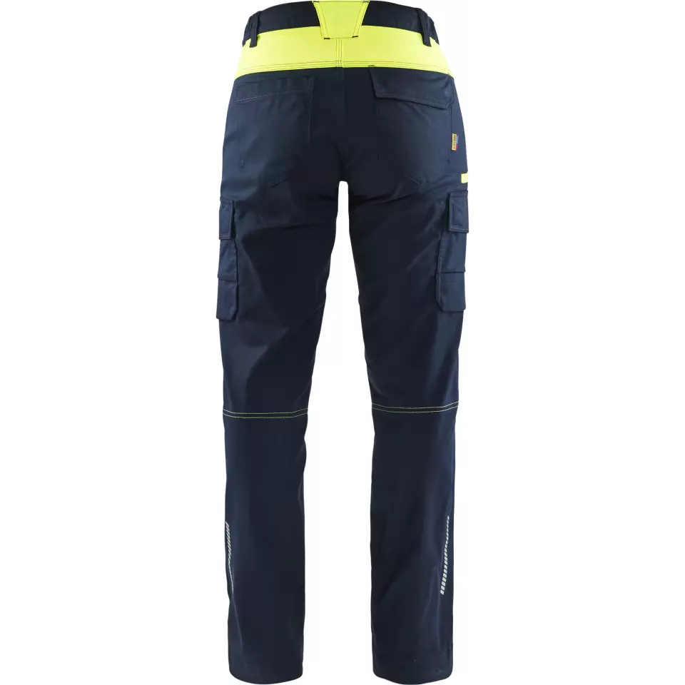 Blaklader 714418328633, Damen Stretch Industrie Arbeitshose, Dunkel Marineblau/Gelb, image 4, gallery thumbnail