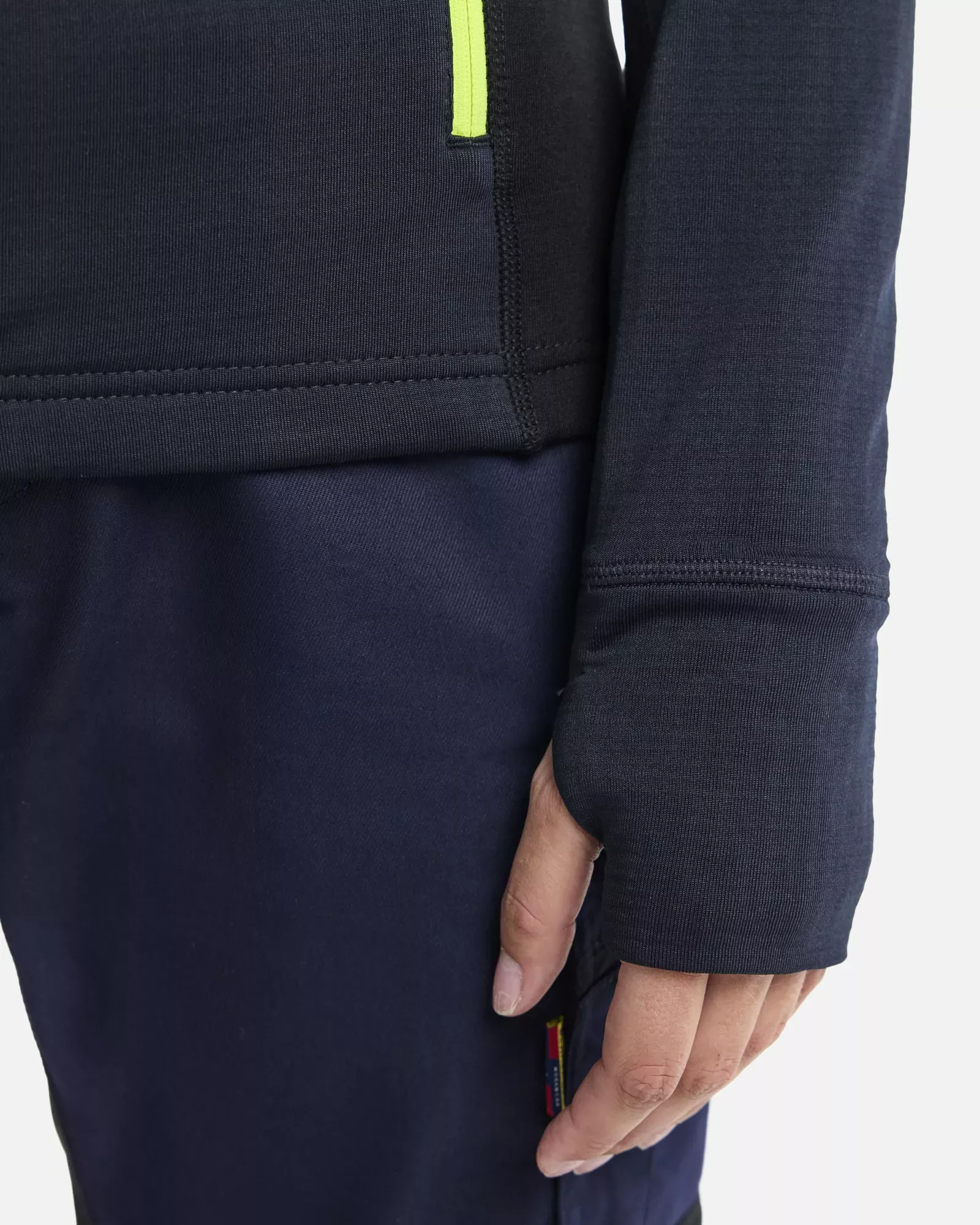 Blaklader 474525398633, STRIKER Ladies Fleece Jacket, Dark Navy/High Vis Yellow, image 6