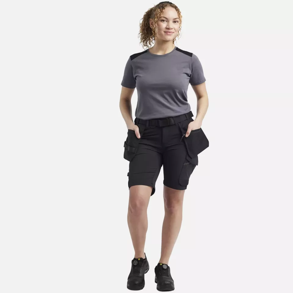 Blaklader 347910429699, Ladies T-Shirt, Medium Grey/Black, image 5, gallery thumbnail