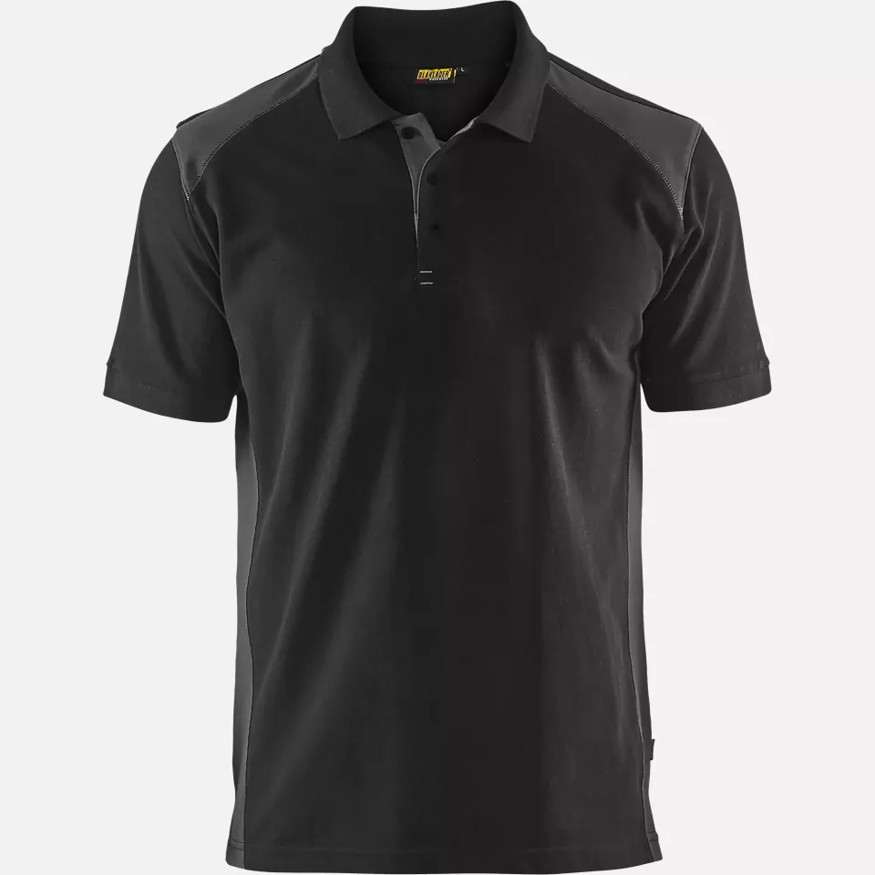 Blaklader 332410509998, Polo Shirt, Black/Dark Grey, image 1, gallery thumbnail