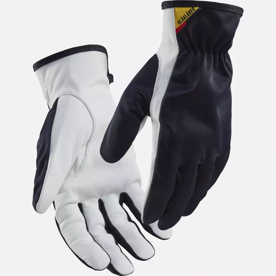 Blaklader 280214598610, Leather Work Glove, Dark Navy/White, image 1, gallery thumbnail