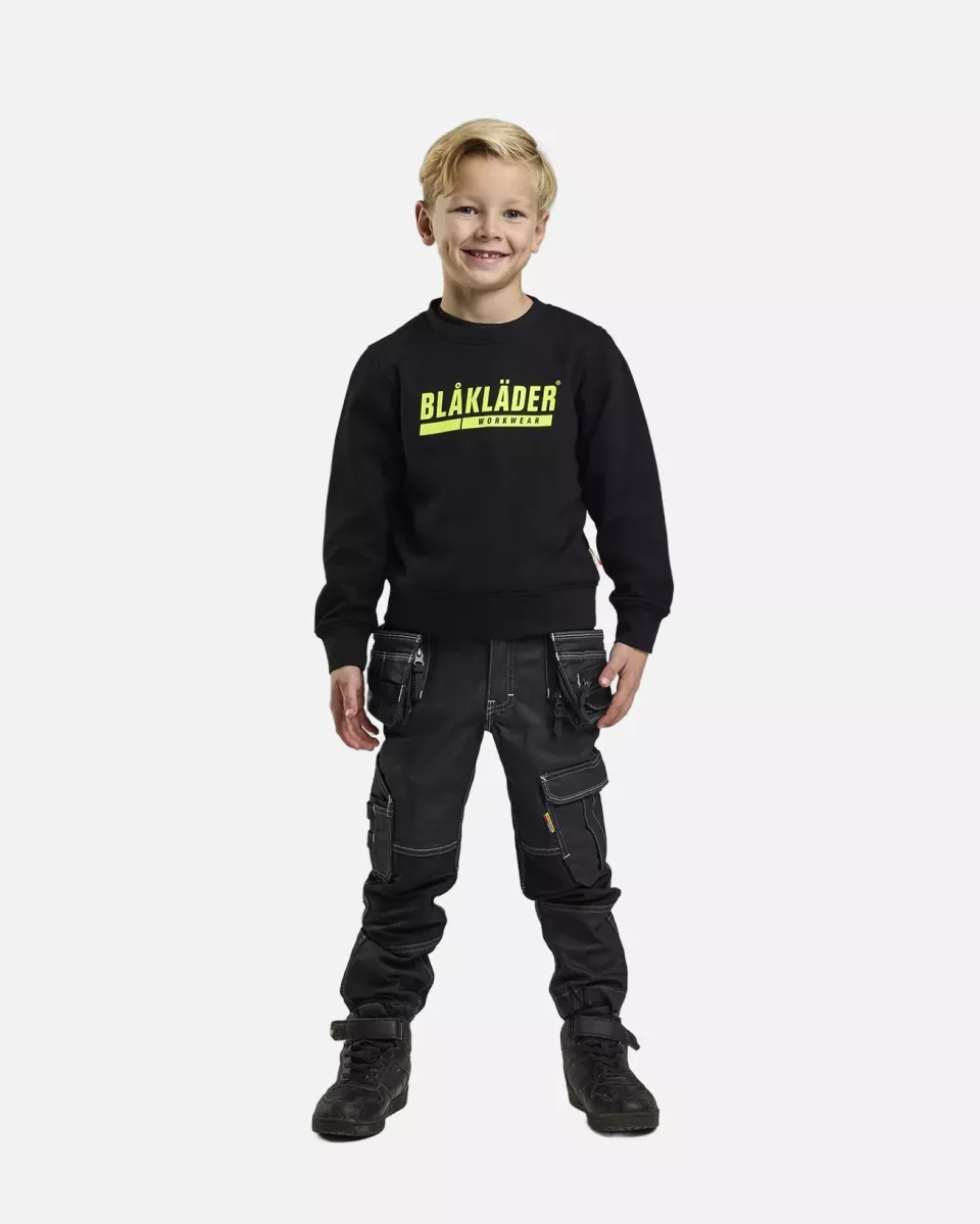 Blaklader 520511589933, Kids Sweatshirt, Black/High Vis Yellow, image 5, gallery thumbnail