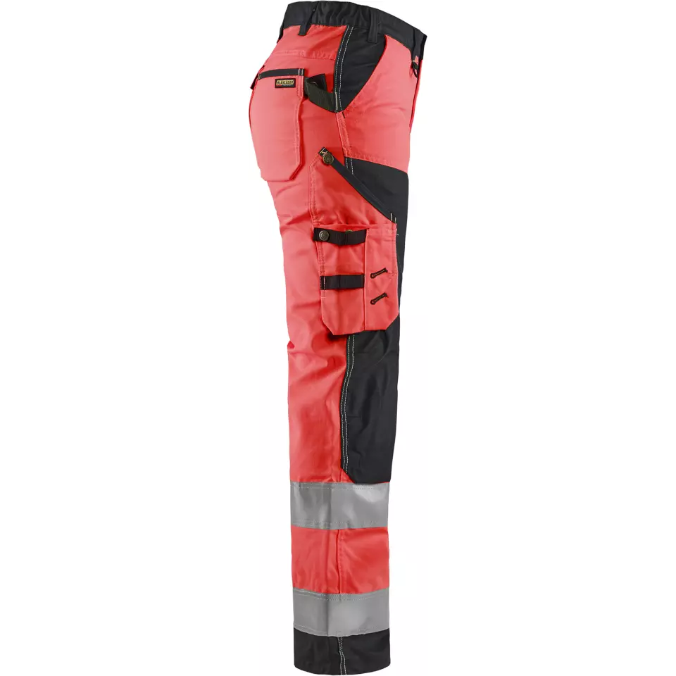 Blaklader 715518115599, High Vis Damen Arbeitshose, Rot/Schwarz, image 2, gallery thumbnail