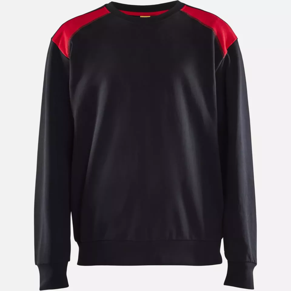 Blaklader 358011589956, Sweatshirt, Black/Red, image 1, gallery thumbnail