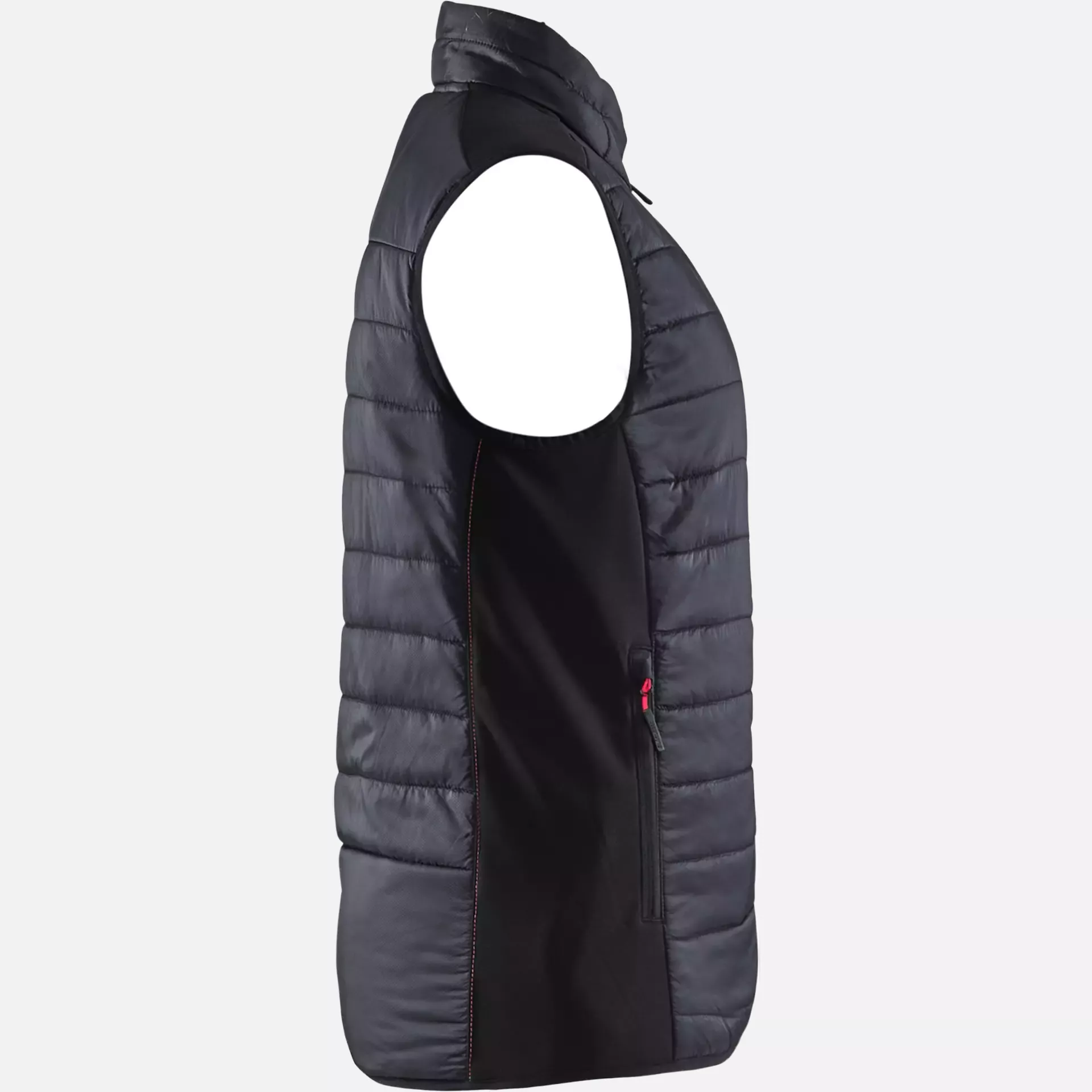 Blaklader 386420309956, Women's Lined Vest, Black/Red, image 2