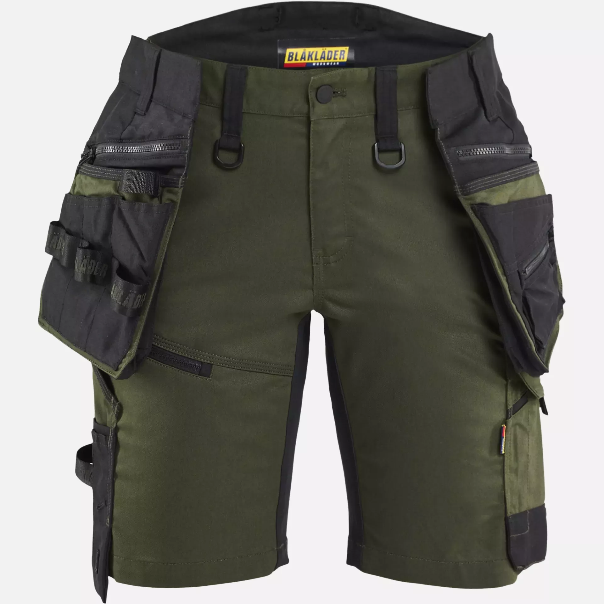Blaklader 717511494298, STRIKER Ladies Stretch Craftsman Shorts, Forest Green/Black, image 1