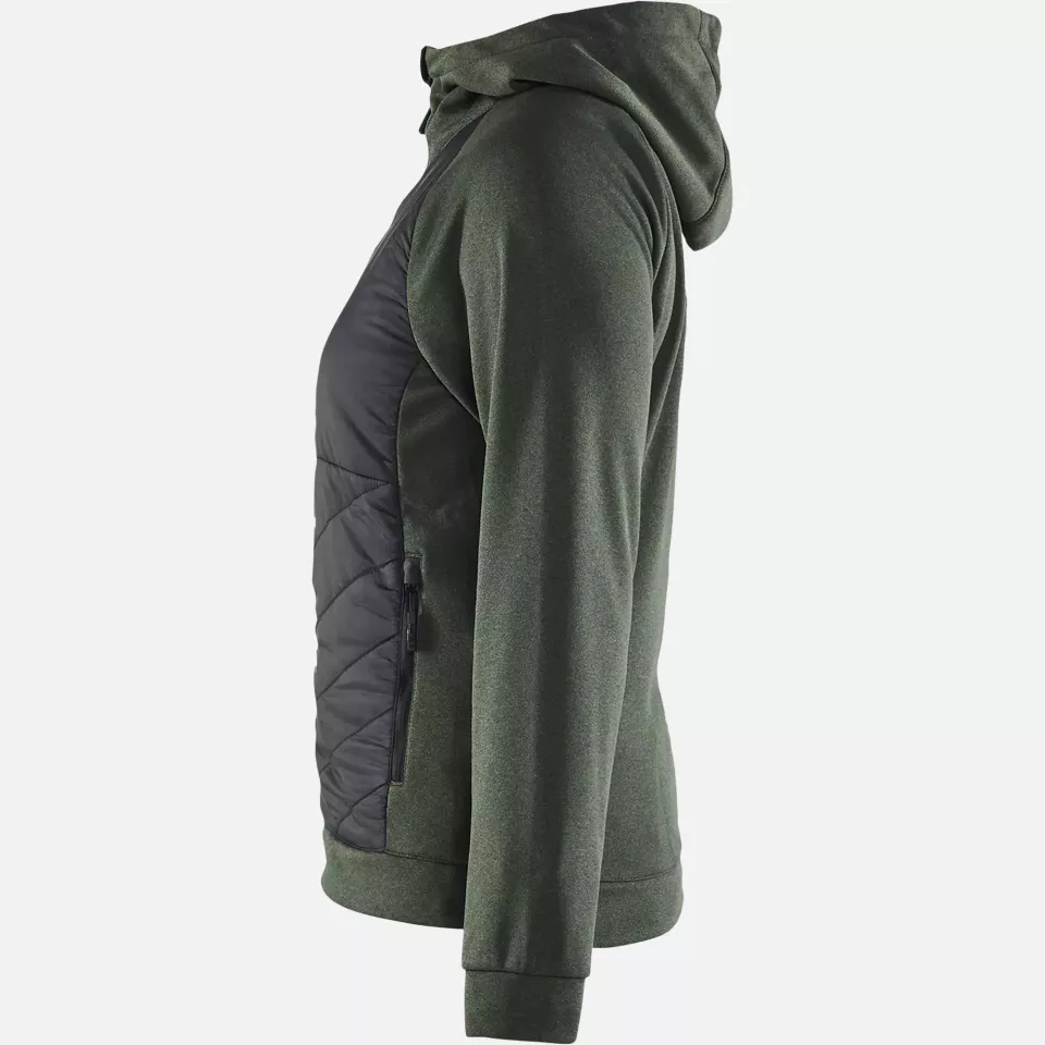 Blaklader 346425334199, Ladies Hybrid Sweatshirt, Autumn Green/Black, image 3, gallery thumbnail