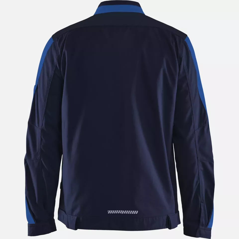 Blaklader 444418328985, Industry Stretch Jacket, Navy/Royal Blue, image 4, gallery thumbnail