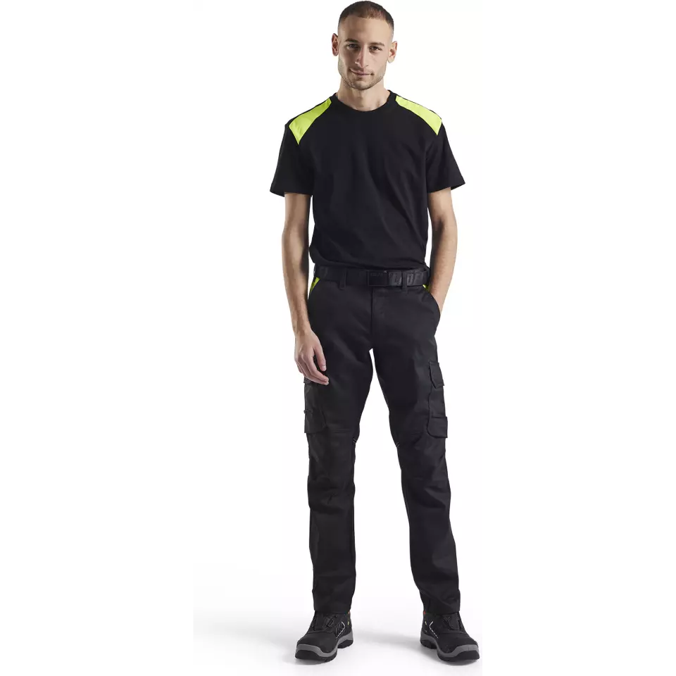 Blåkläder 337910429933, T-Shirt, Black/Yellow, image 5, gallery thumbnail