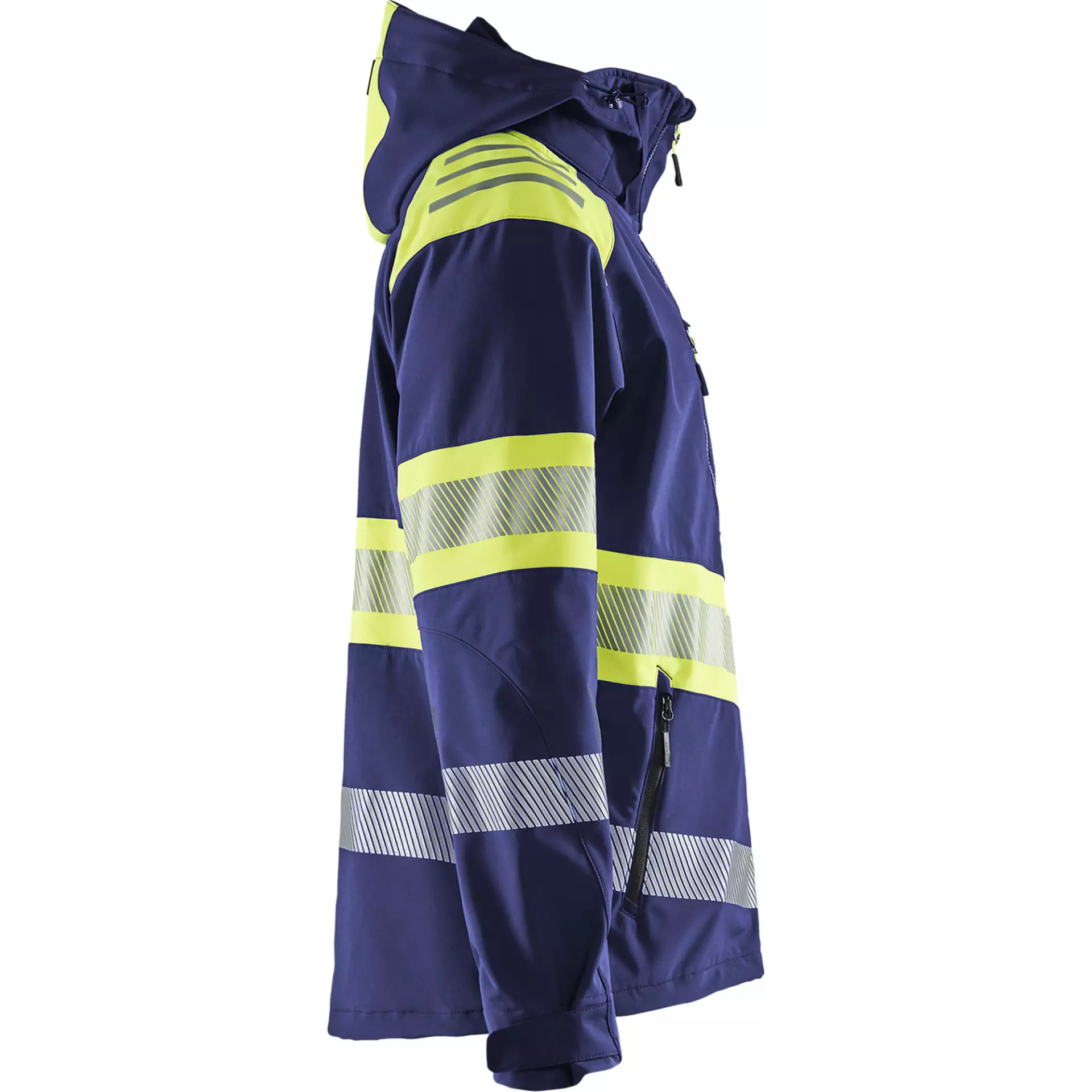 Blaklader 449425138933, High Vis Softshell Jacket, Navy/ Yellow, image 2