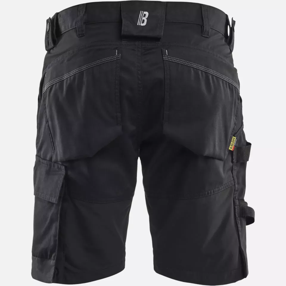 Blaklader 175318329900, Stretch Craftsman Shorts, Black, image 4, gallery thumbnail